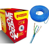 Cabo De Rede, Cat6 305m Azul, Utp 4 Pares - Megatron