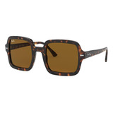 Óculos De Sol Ray-ban Rb2188 Standard Armação De Acetato Cor Gloss Tortoise, Lente Brown De Cristal Clássica, Haste Gloss Tortoise De Acetato