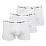 Kit C/ 3 Cuecas Calvin Klein Boxer Low Rise Branca - U2664a