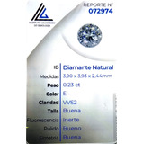 Diamante Natural Certificado 0.23ct 