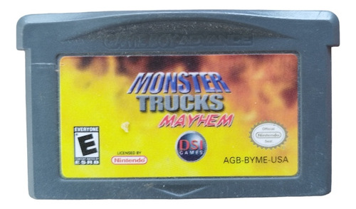 Juego Monster Trucks Mayhem Nintendo Game Boy Advance Gba