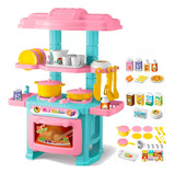 Kit Mini Cocina Infantil 47 Pcs Juguete Niñas Ollas Vasos