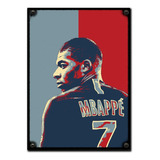 #354 - Cuadro Vintage 30 X 40 - No Chapa Kylian Mbappé 