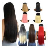  1 Cabelo Aplique Tic Tac 70cm 140gr + 10 Presilhas Tic Tac 