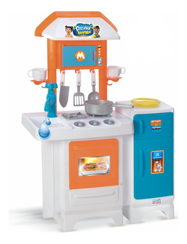 Kit Cozinha Infantil Grande Completa Sai Agua Unissex Azul