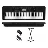 Teclado Organo Casio Ctk3500 Sensitivo De 5 Octavas 61 Teclas Polifonia De 48 Voces Con Dance Music Usb Midi Con Soporte