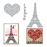 Plantillas Para Troquelado -torre Eiffel Corazon Love