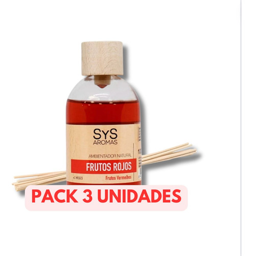 Pack 3 Difusor Mikado 50ml/ Frutos Rojos