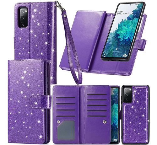 Funda Para Galaxy S20 Fe, Violeta/brillante/billetera