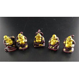 Antigo Conjunto De 5 Budas Em Miniatura 4339 Rrdeco