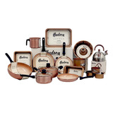 Set Bateria Reposteria Hudson Cobre Utensilios 18pz