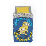 Cover Quilt Cubrecama Infantil Piñata 1 1/2 Pl Minions Blue