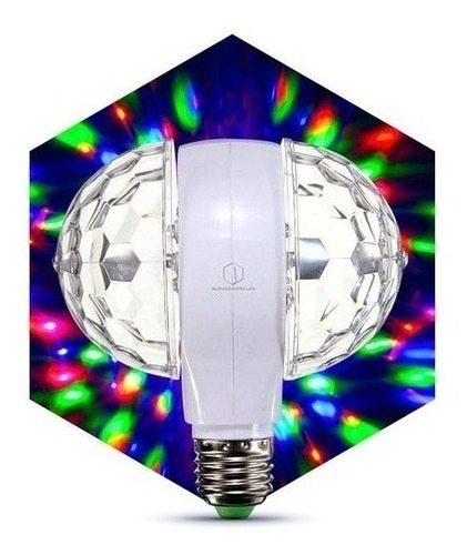 Lampara Foco Luces Fiesta Led Giratoria Color Rgb Boliche 6w