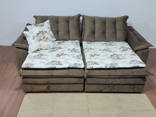  Pillow Top Impermeável Para Sofá Com 2 Almofadas De Algodão