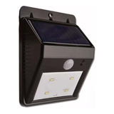 Foco Solar Para Pared Led Con Sensor De Movimiento 5w