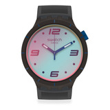 Reloj Swatch Futuristic Grey Color De La Correa Negro