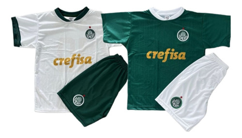 2 Kit Conjunto Infantil E Juvenil Do Palmeiras Novo