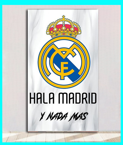 Cuadro Decorativo Real Madrid Fc 29x50 Cm Equipo Madrid Fut 