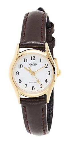 Reloj Casio Ltp-1094q De Mujer Extensible De Piel Sumergible
