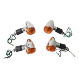 Kit De 4 Farol De Giro Cromados Para Dax Varias 70 110 -