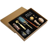 Quill Dip Pen Wax Set Pluma Kit De Sellos De Tinta Para Escr