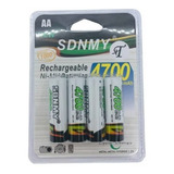 Kit 04 Pilha A A Recarregável 4700mah Sdnmy Lacrada