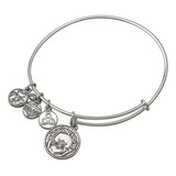 Brazalete Con Dije Chapado En Rodio Con Dije Claddagh Grande