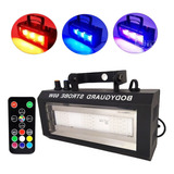 Refletor Canhão Strobo 60w Com 3 Super Leds Rgb Eventos