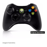 Controle Manete Xbox 360* Original Microsoft É Sem Fio Preto