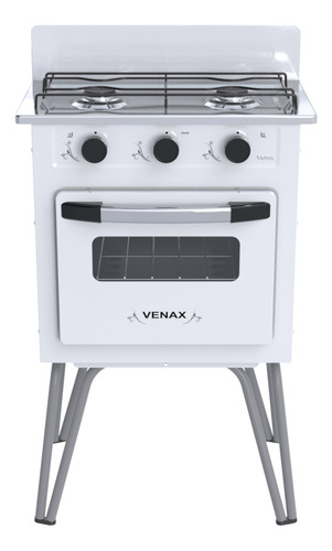 Fogão A Gás 2 Bocas Venax Gemini Vetro Branco