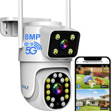 2nlf 8mp Camara De Vigilancia Cámara Wifi 2.4g 5g Dual Lens D144 Color Blanco