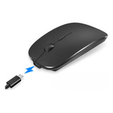 Mouse Recarregável Sem Fio Click Silencioso Wireless 1600dpi