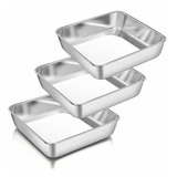 Moldes Repostería 8puLG Set 3 Pzas, Acero Inoxidable,