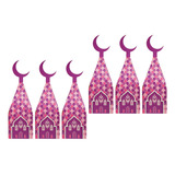6x Eid Ramadan Candy Box Caja De Regalo De Ligera Púrpura