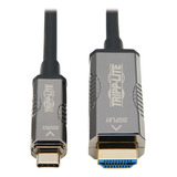 Cable Óptico Activo De Fibra Usb-c A Hdmi De Tripp Lite, Vid