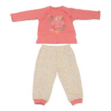 Pijama 2 Pcs De Franela Niña Pillin Rosado Print Flores