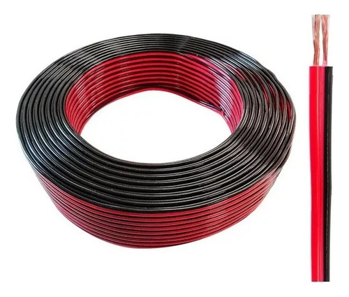 Rollo Cable Parlante Rojo/negro  2x14 90 Metros