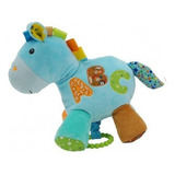 Cunero Peluche Musical Caballo Woody Toys Color Celeste