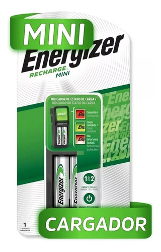 Cargador De Pilas Aa Aaa Energizer Mini + 2 Aa Recargables