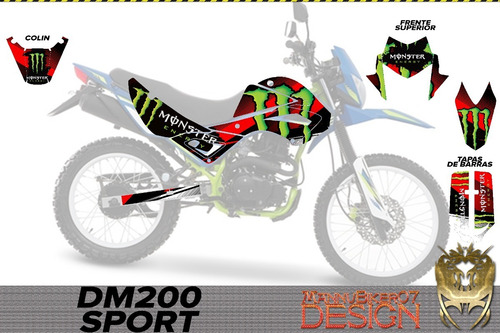 Stickers Dm200 Sport Graficos  Vinil Laminado Glossy +regalo