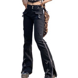 Pant Casual Tipo Cargo Pant Y Remaches De Estilo Pu [u]