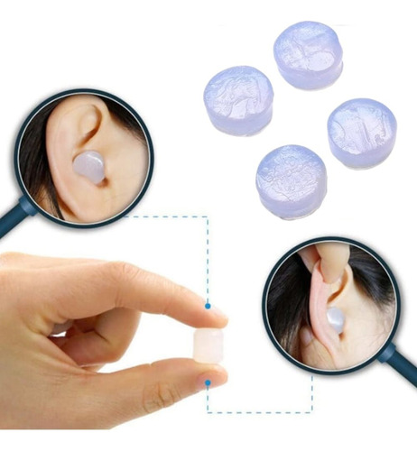 Tapa Oídos De Silicona Moldeables Anti Ruido 2 Pares