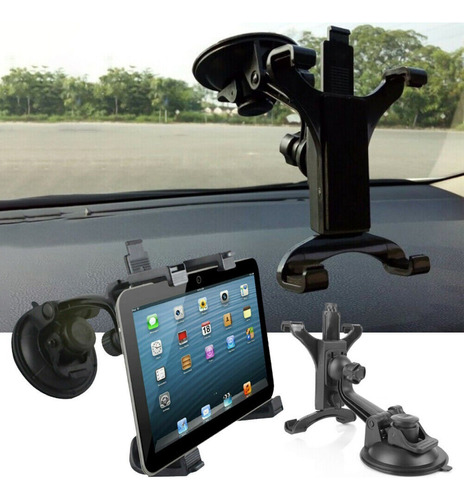 Suporte P/ Tablet Que Fixa No Vidro Do Carro P/ Tela 7 11 Cor Não Aplica