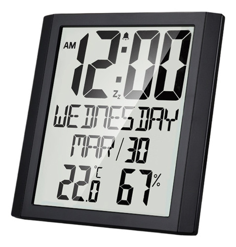 Reloj De Pared Digital Con Temperatura Y Humedad 8,6 Grande
