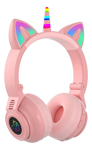 Auricular Unicornio Infantil Bluetooth Niños Luces Rgb