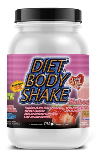 Diet Body Shake 1,750gr : Malteada Dietética Bajar De Peso