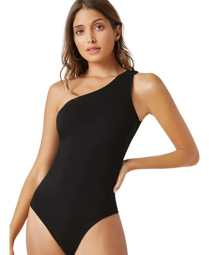 Body Feminino Um Ombro Só Liso Suplex Forrado | MercadoLivre