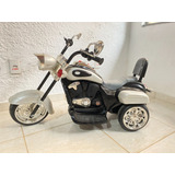 Moto Elétrica  Infantil Bran Harley Davidson Pto/prata