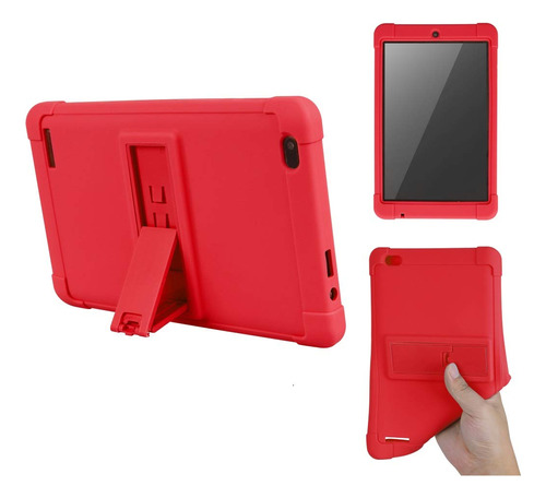 Funda Tablet Onn 7puLG [roja] - Silicona Antigolpes