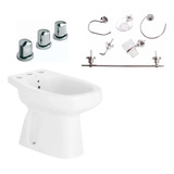 Juego Bidet Roca + Grifería Peirano + Accesorios 6 Piezas Aq